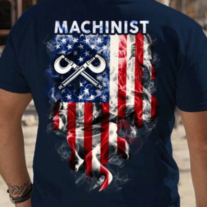 Machinist USA Flag Apparel - Wrench
