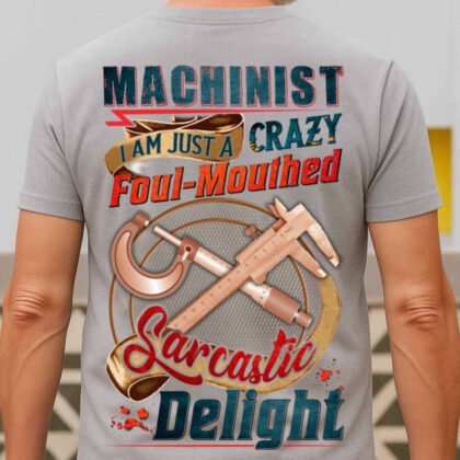 Crazy Foul Mouthed Machinist Apparel - Sarcastic Delight