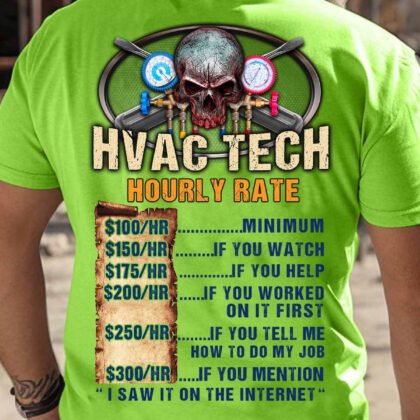 HVAC Tech Hourly Rate Humor - Skull Trade